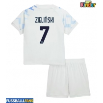 Inter Milan Piotr Zielinski #7 Auswärts Trikotsatz Kinder 2025-26 Kurzarm (+ Kurze Hosen)